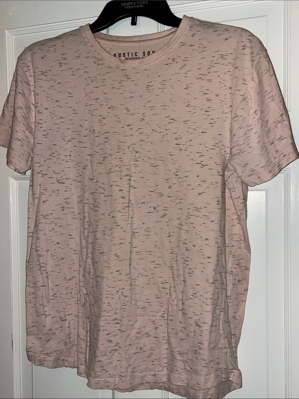 Rustic Soul Men’s Short Sleeve Crew Neck T-Shirt — Heathered Pink